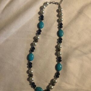 Silver and Blue‎ Necklace
